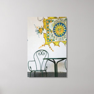 ITALY, Sicily, TAORMINA: Bam, Bar Cafe Detail Canvas Print