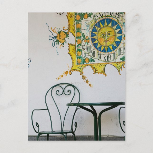 ITALY, Sicily, TAORMINA: Bam, Bar Cafe Detail Postcard (Front)