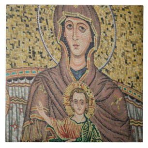 ITALY, Sicily, TAORMINA: Corso Umberto 1, Mosaic Tile