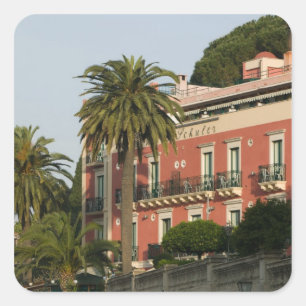 ITALY, Sicily, TAORMINA: Hotel Schuler Square Sticker