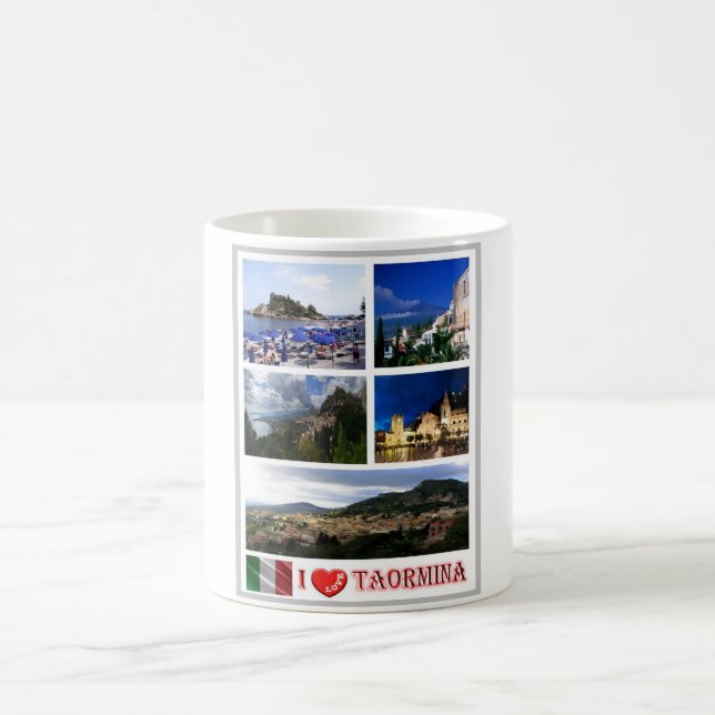 Italy - Sicily - Taormina - I Love - Coffee Mug (Center)