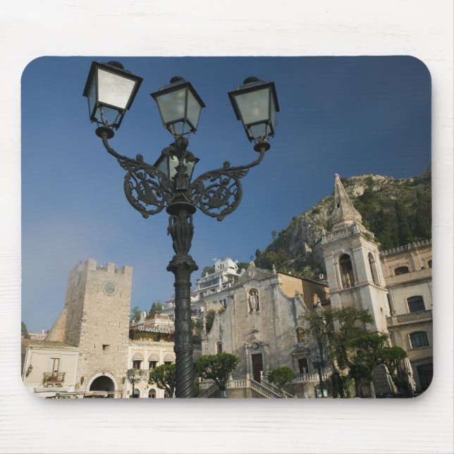 ITALY, Sicily, TAORMINA: Piazza iX Aprile, San Mouse Mat (Front)