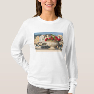 Italy, Sicily, Termini Imerese, View & Flowers T-Shirt