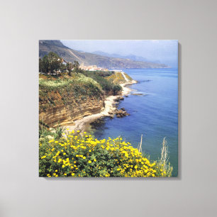 Italy, Sicily. The north coast of Sicily in Canvas Print