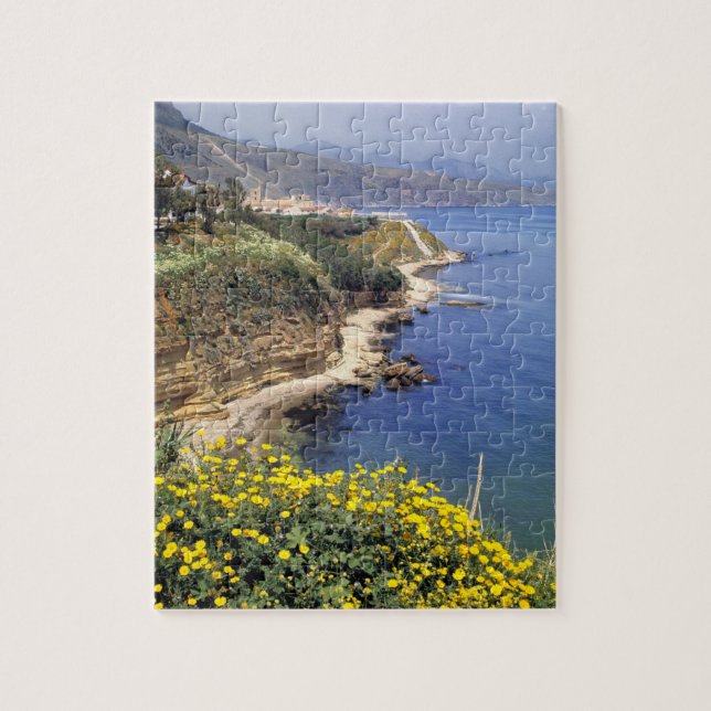 Italy, Sicily. The north coast of Sicily in Jigsaw Puzzle (Vertical)
