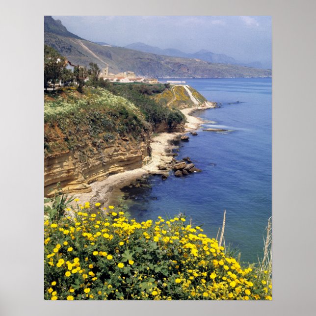 Italy, Sicily. The north coast of Sicily in Poster (Front)