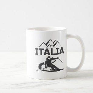 Italy skier ski resort skiing vacation coffee mug