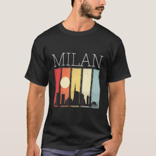 Italy Skyline Sunrise With Milan Cathedral Dom De T-Shirt