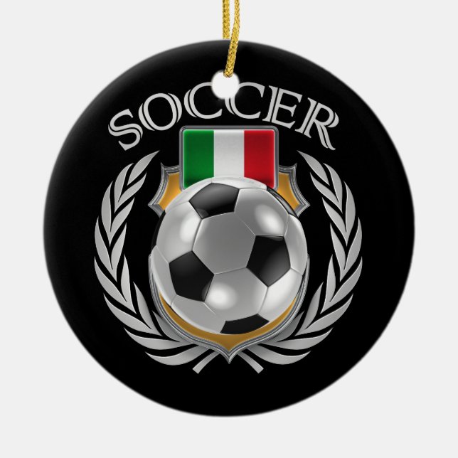 Italy Soccer 2016 Fan Gear Ceramic Tree Decoration (Front)
