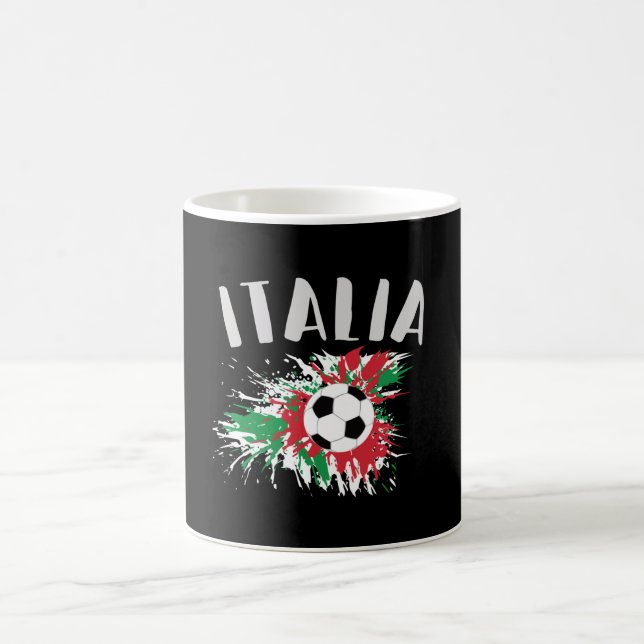 Italy Soccer Ball Grunge Flag Coffee Mug (Center)