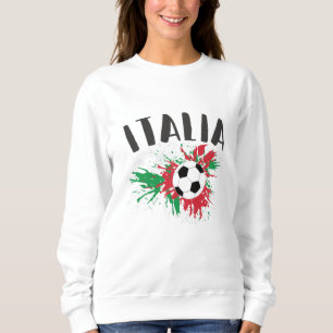 Italy Soccer Ball Grunge Flag Sweatshirt