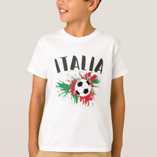 Italy Soccer Ball Grunge Flag T-Shirt