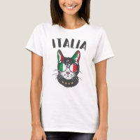 Italy Soccer Cat Mascot Italian Fan flag