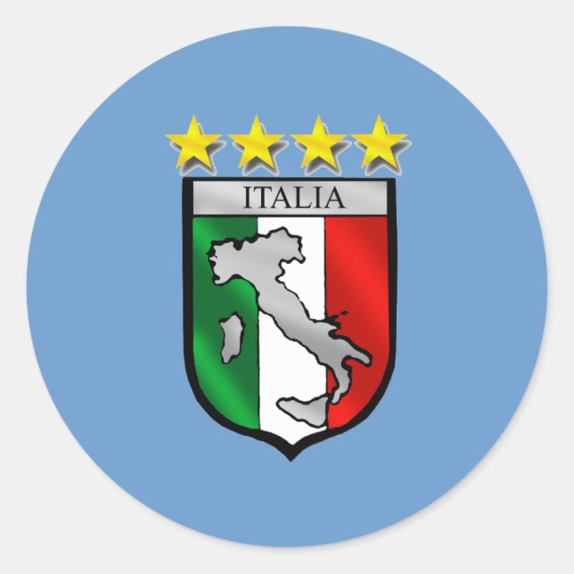 Italy Soccer Classic Round Sticker (Front)