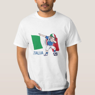 Italy Soccer Fan Kid dabbing schoolboy T-Shirt