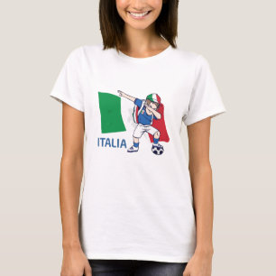 Italy Soccer Fan Kid dabbing schoolboy T-Shirt