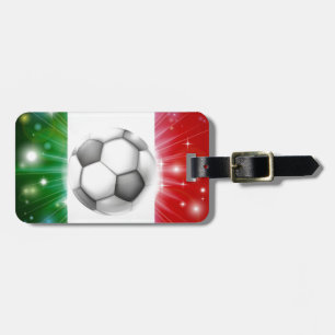 Italy soccer flag luggage tag