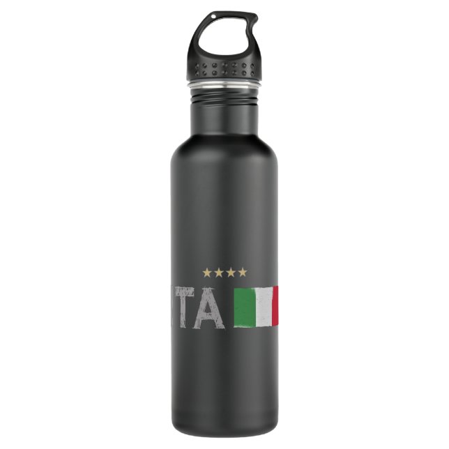 Italy Soccer Football Fan Shirt Flag 710 Ml Water Bottle (Front)