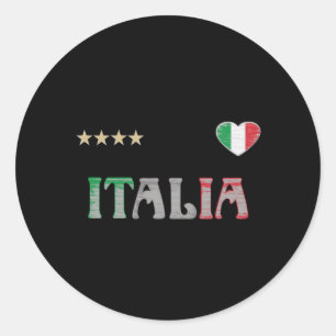 Italy Soccer Football Fan Shirt Flag Classic Round Sticker
