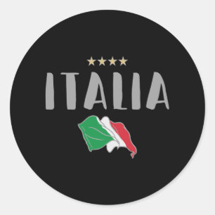 Italy Soccer Football Fan Shirt Flag Classic Round Sticker