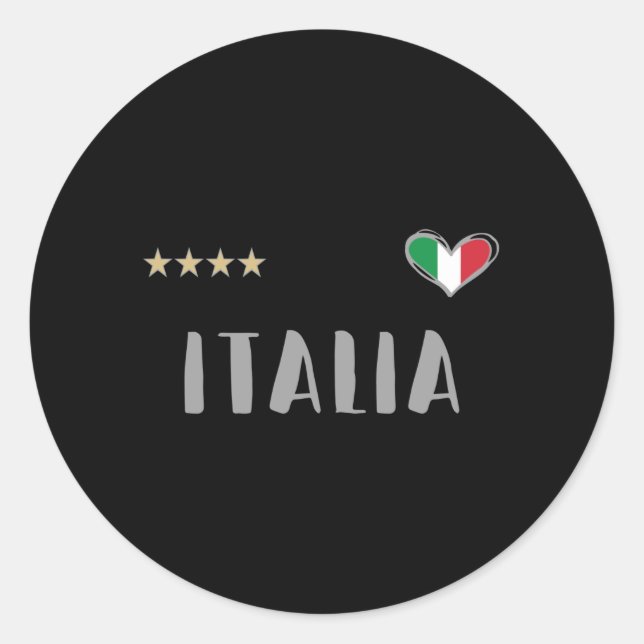 Italy Soccer Football Fan Shirt Flag Classic Round Sticker (Front)