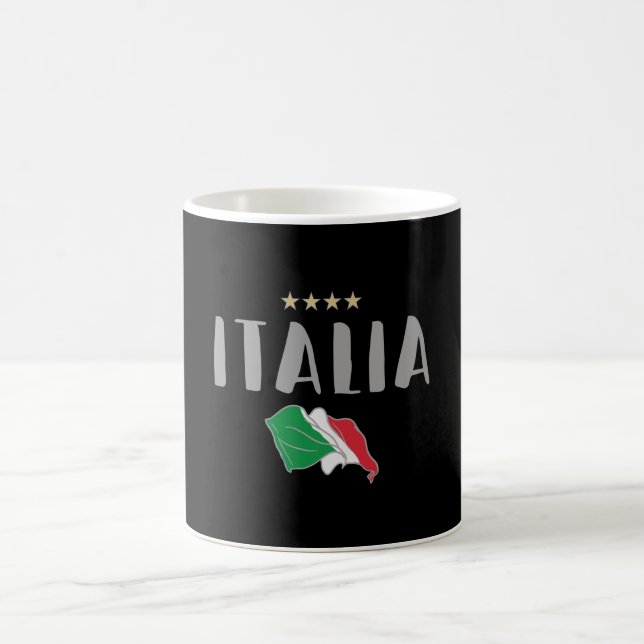 Italy Soccer Football Fan Shirt Flag Coffee Mug (Center)