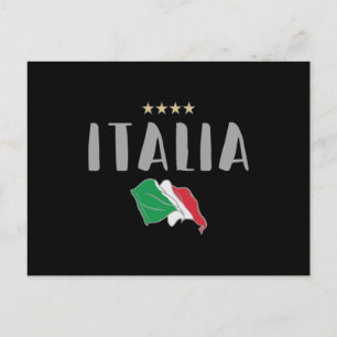 Italy Soccer Football Fan Shirt Flag Postcard