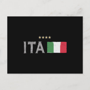 Italy Soccer Football Fan Shirt Flag Postcard