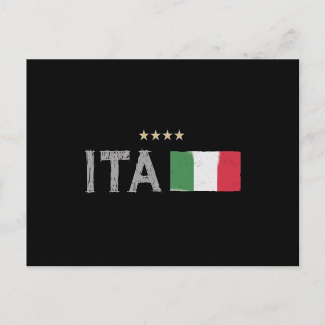Italy Soccer Football Fan Shirt Flag Postcard (Front)