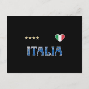 Italy Soccer Football Fan Shirt Flag Postcard
