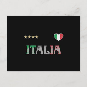 Italy Soccer Football Fan Shirt Flag Postcard