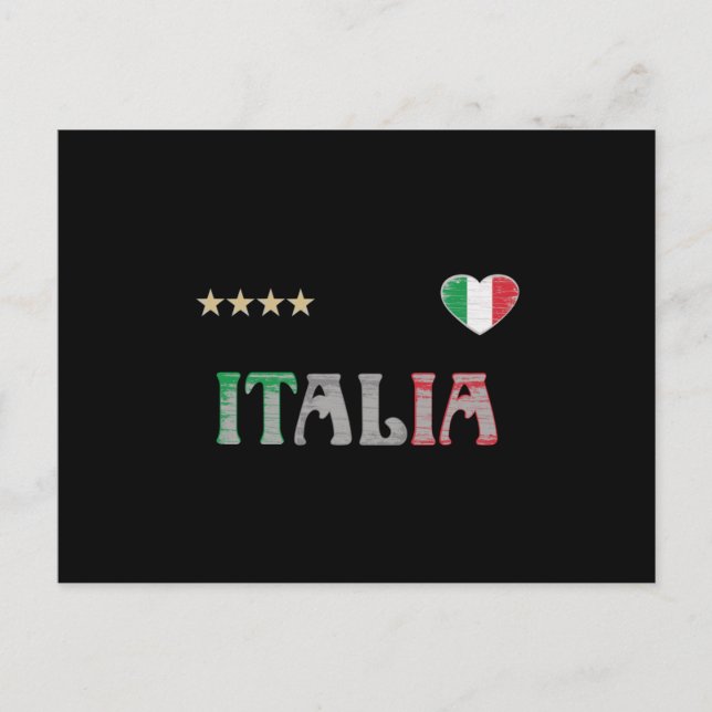 Italy Soccer Football Fan Shirt Flag Postcard (Front)