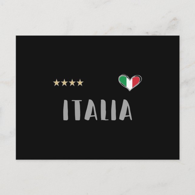 Italy Soccer Football Fan Shirt Flag Postcard (Front)