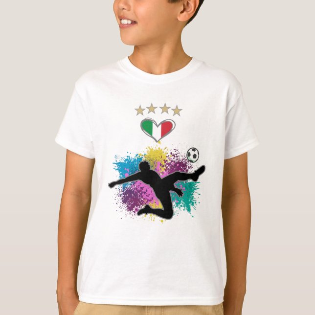 Italy Soccer Football Fan Shirt Flag Splash (Front)