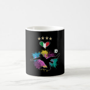 Italy Soccer Football Fan Shirt Flag Splash Coffee Mug