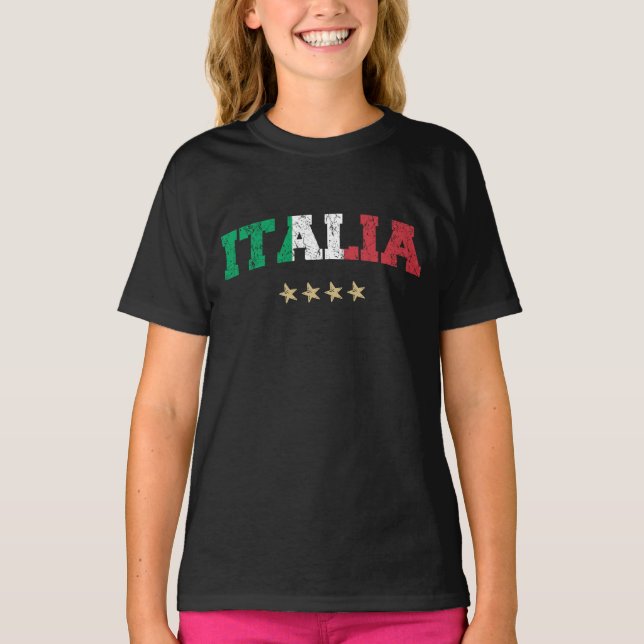Italy Soccer Shirt Football Fan Italian Flag (Front)