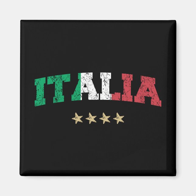 Italy Soccer Shirt Football Fan Italian Flag Magnet (Front)