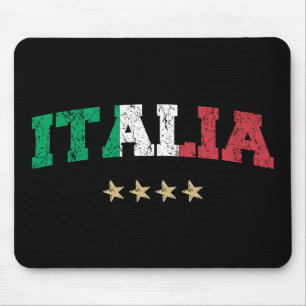 Italy Soccer Shirt Football Fan Italian Flag Mouse Mat