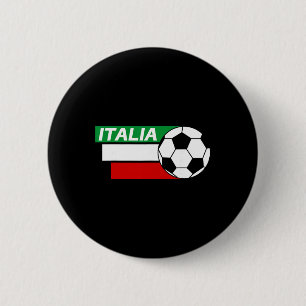 Italy Soccer Shirt. Italian Flag Colors Soccer 6 Cm Round Badge