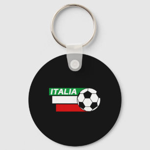 Italy Soccer Shirt. Italian Flag Colors Soccer Key Ring