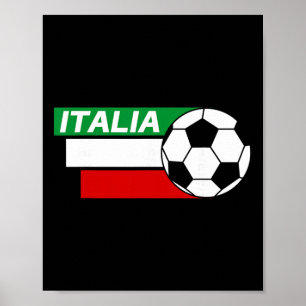 Italy Soccer Shirt. Italian Flag Colors Soccer Poster