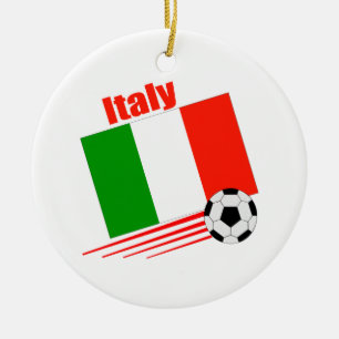 Italy Soccer Team Ceramic Tree Decoration