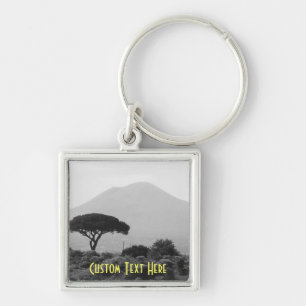 Italy Souvenir from Mount Vesuvius Volcano Key Ring