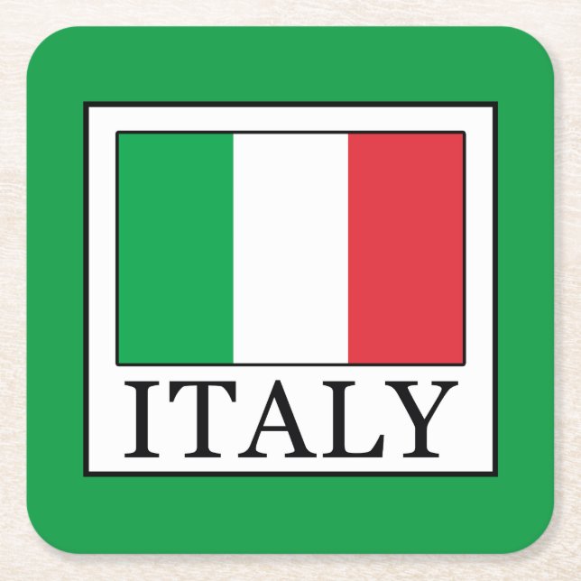 Italy Square Paper Coaster (Front)