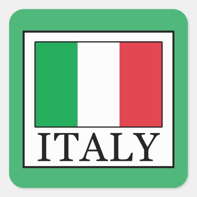 Italy Square Sticker (Front)