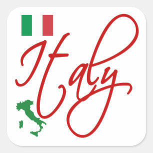Italy Square Sticker