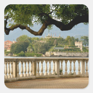 Italy, Stresa, Lake Maggiore, Isola Bella Square Sticker