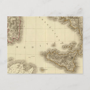 Italy, Switzerland, Illyria North Postcard