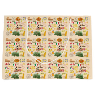Italy Symbols Large Gift Bag