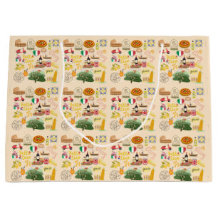 Italy Symbols Travel Lovers Large Gift Bag